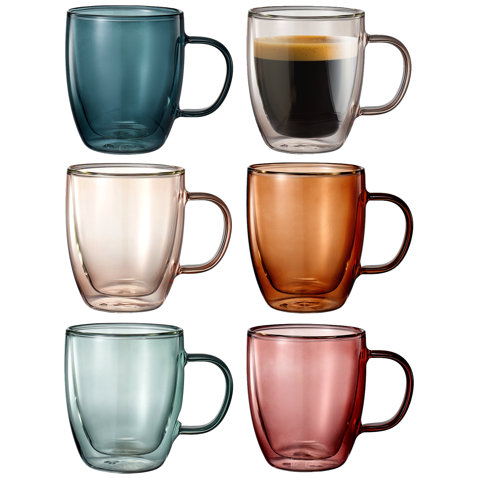TEEK - Tonal Double Wall Mug Glassware Set HOME DECOR TEEK KS