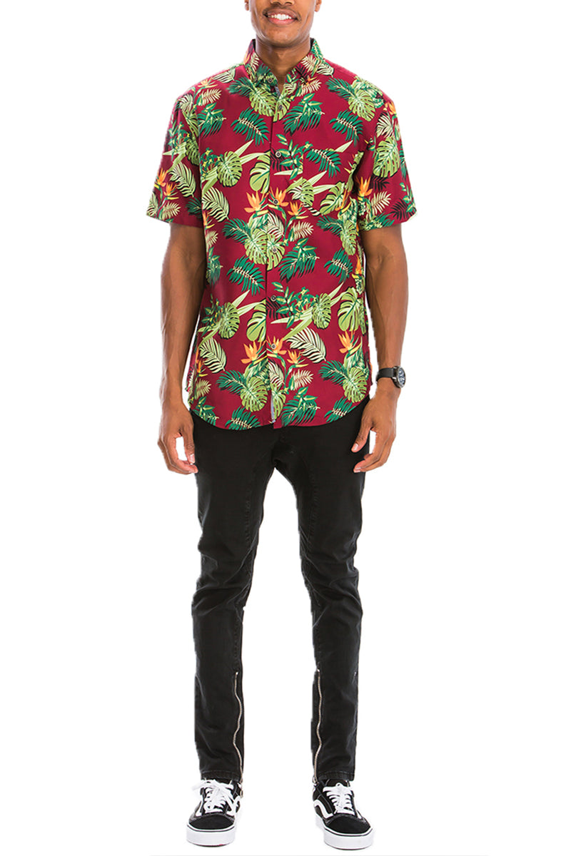 TEEK - DP Hawaiian Short Sleeve Shirt | Red Yellow Green TOPS TEEK M   