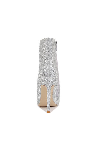 TEEK - Silver Melody Rhinestone Stiletto Boots SHOES TEEK Trend   