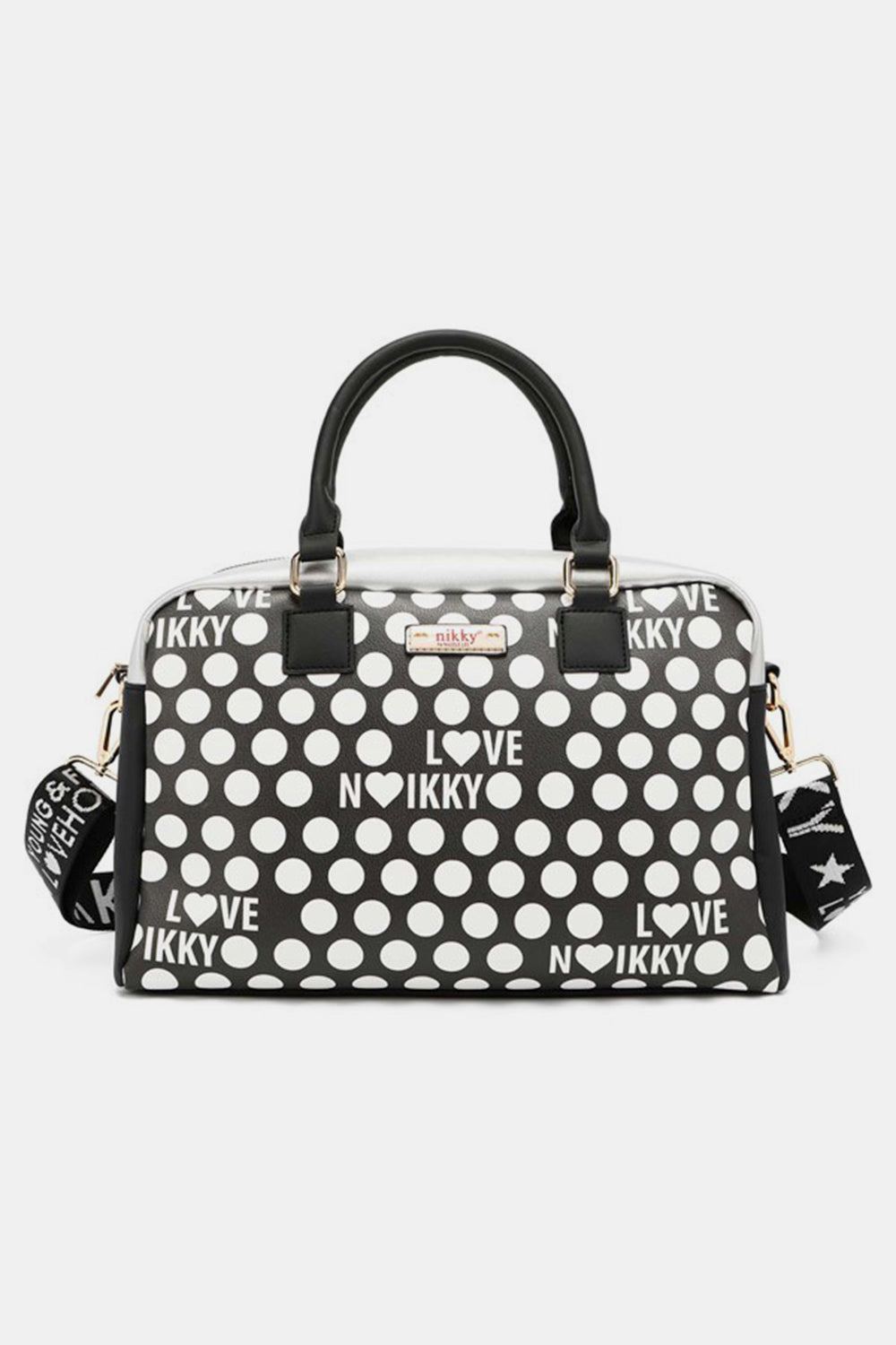 TEEK - NL Contrast Polka Dot Handbag BAG TEEK Trend Black  