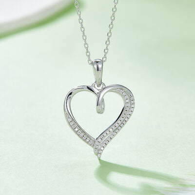 TEEK - Standard 925 SS Heart Shape Necklace JEWELRY TEEK Trend Silver One Size 