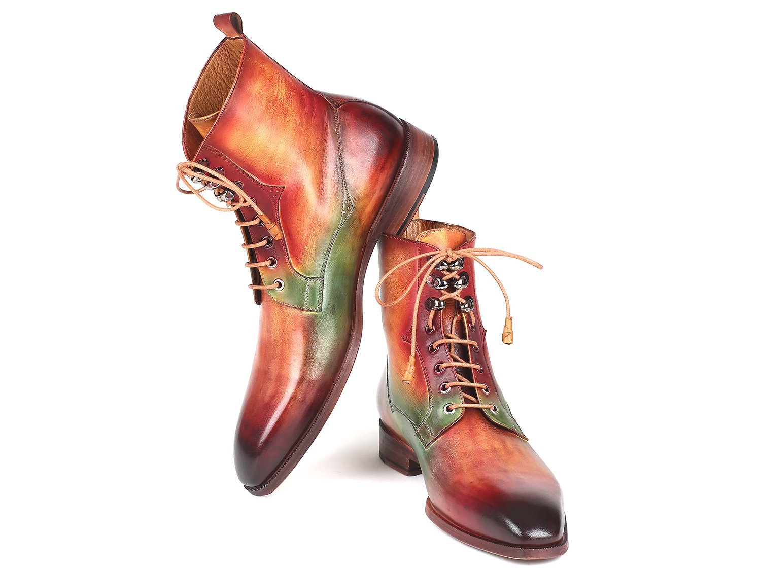 TEEK - Paul Parkman Green, Camel & Bordeaux Leather Boots SHOES theteekdotcom   