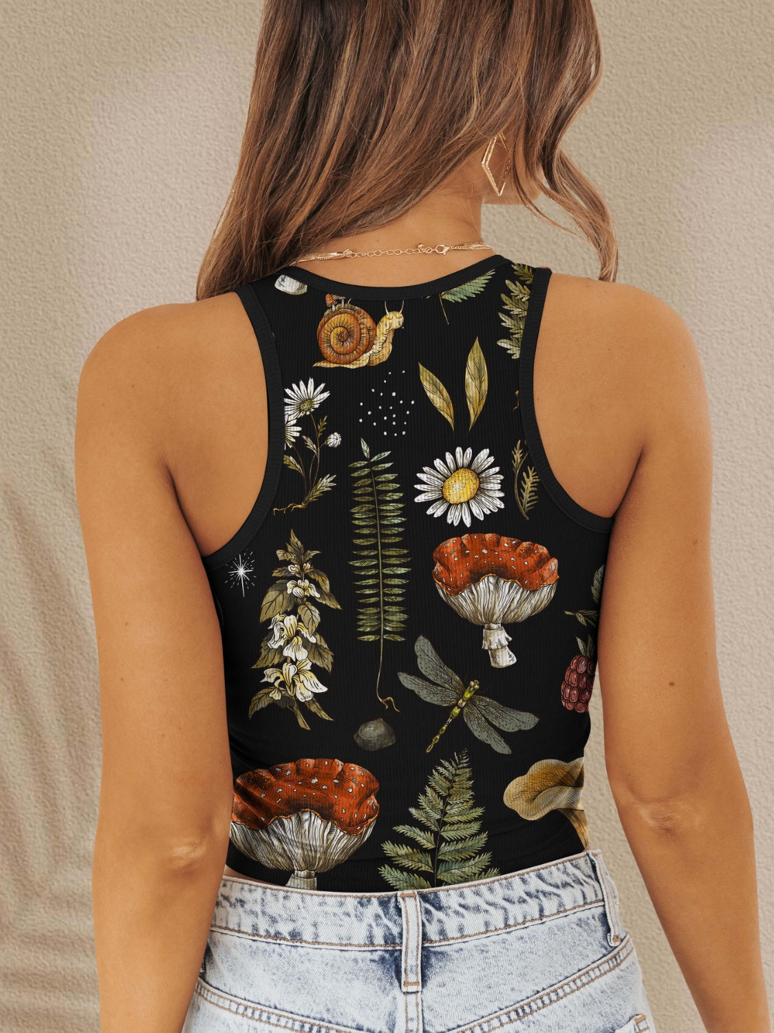 TEEK - Black Forrest Veg Wide Strap Tank TOPS TEEK Trend   