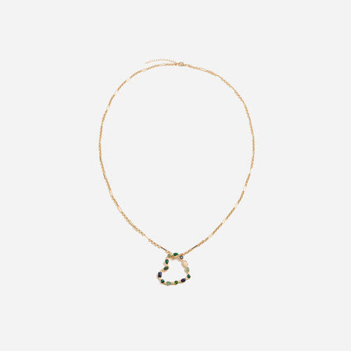 TEEK - Iron Heart Shape Chain Necklace JEWELRY TEEK Trend Green/Gold  
