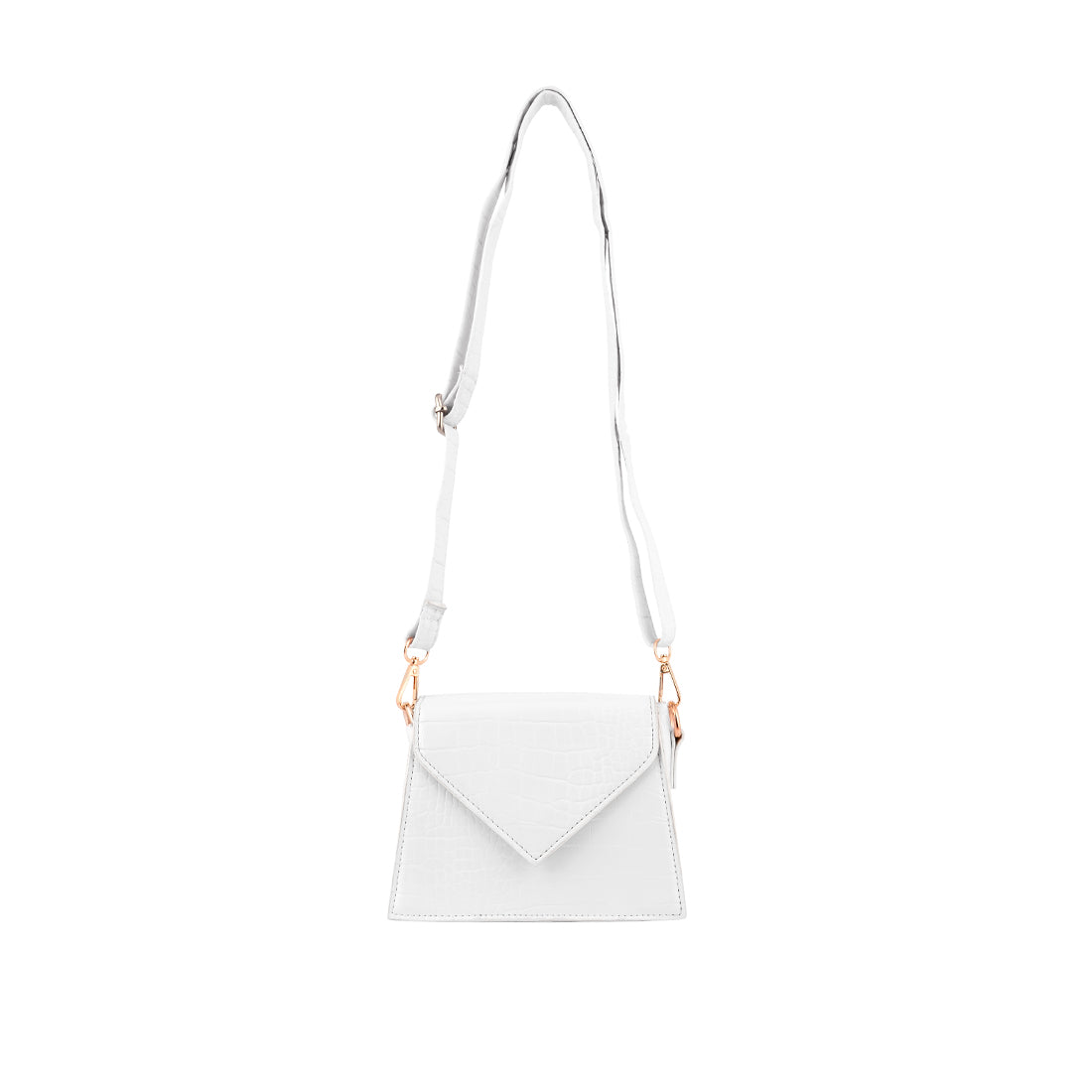 TEEK - White Mini Envelope Croc Bag BAG theteekdotcom   