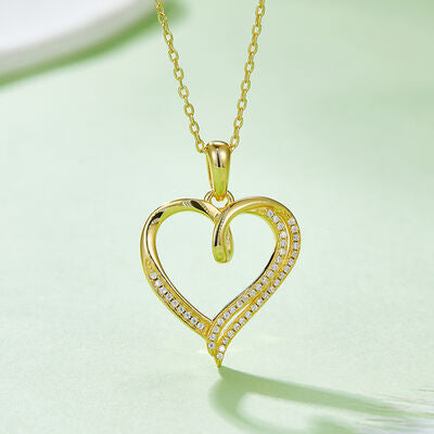 TEEK - Standard 925 SS Heart Shape Necklace JEWELRY TEEK Trend Gold One Size 
