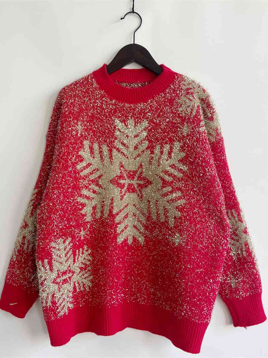 TEEK - Christmas Red Round Neck Sweater SWEATER TEEK Trend   