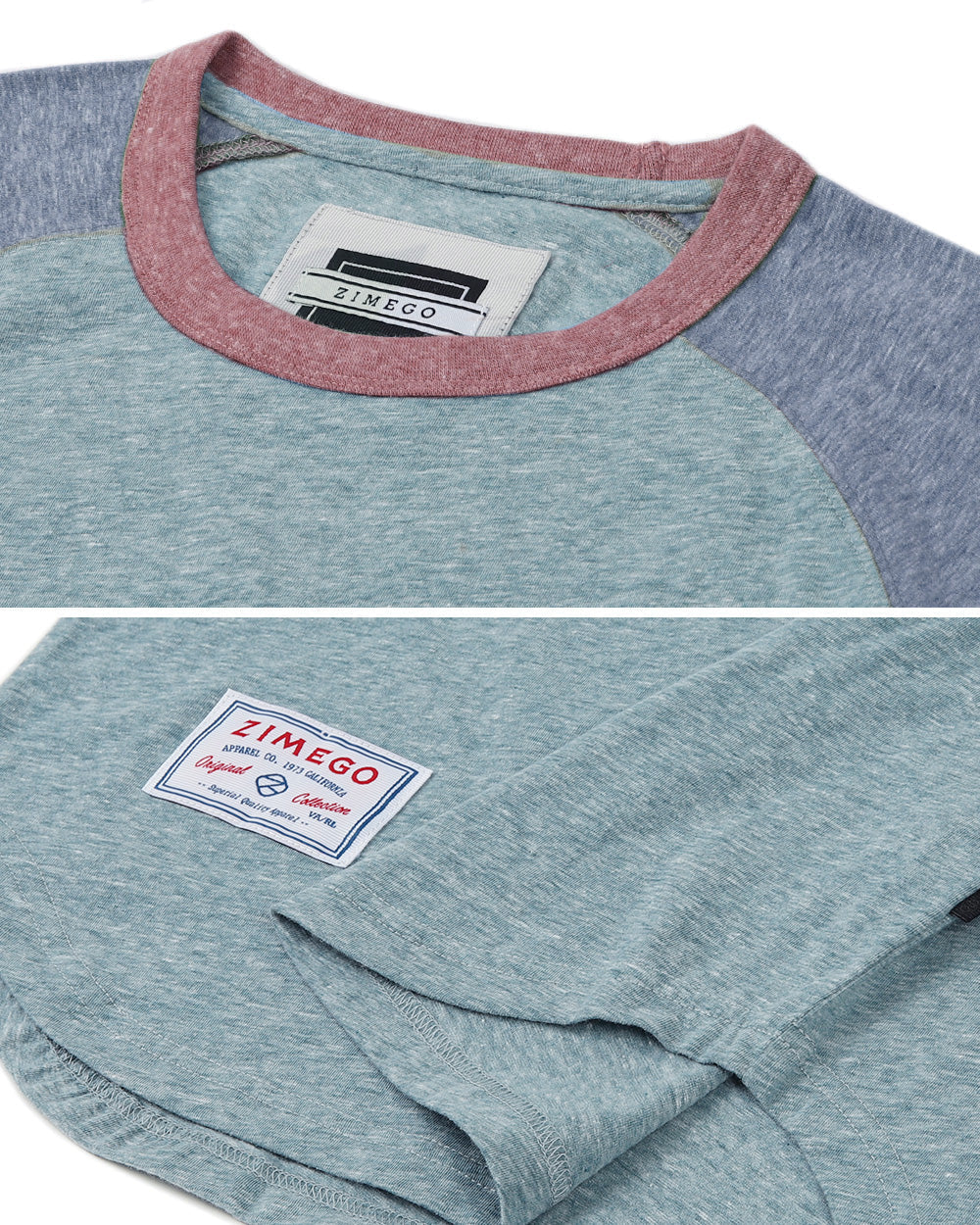 TEEK - Mens Short Sleeve Classic Retro Contrast Ringer T-Shirt TOPS theteekdotcom   