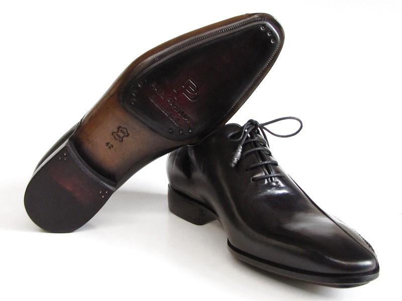 TEEK - Paul Parkman Black Leather Oxfords - Side Handsewn Shoes SHOES theteekdotcom EU 38 - US 6  