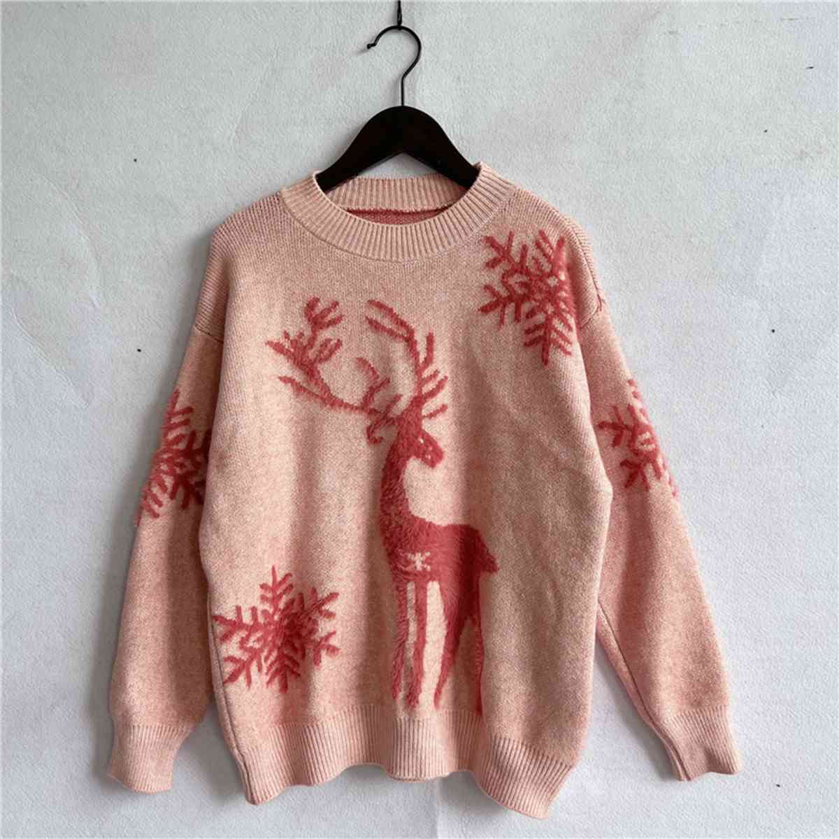 TEEK - Reindeer and Snowflake Sweater SWEATER TEEK Trend   