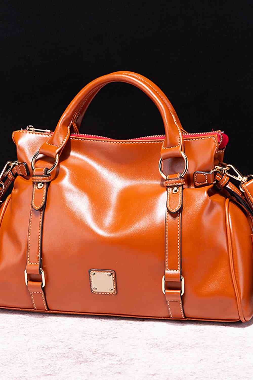 TEEK - PU Leather Handbag with Tassels BAG TEEK Trend Ochre  