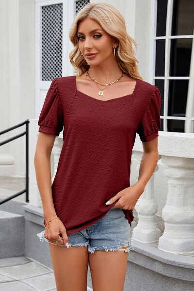 TEEK - Eyelet Short Sleeve Top TOPS TEEK Trend   