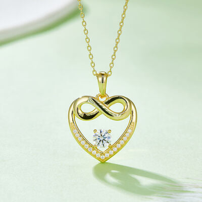 TEEK - Infinite Gem Heart 925 SS Necklace JEWELRY TEEK Trend Gold  