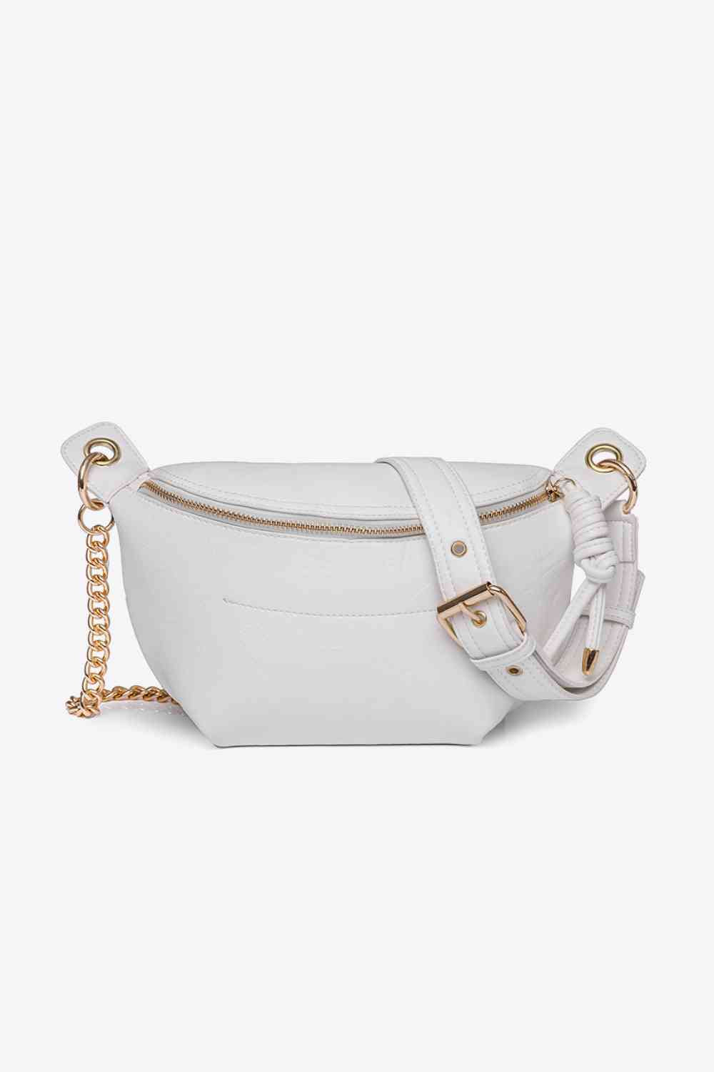 TEEK - PU Leather Chain Strap Crossbody Bag BAG TEEK Trend White  
