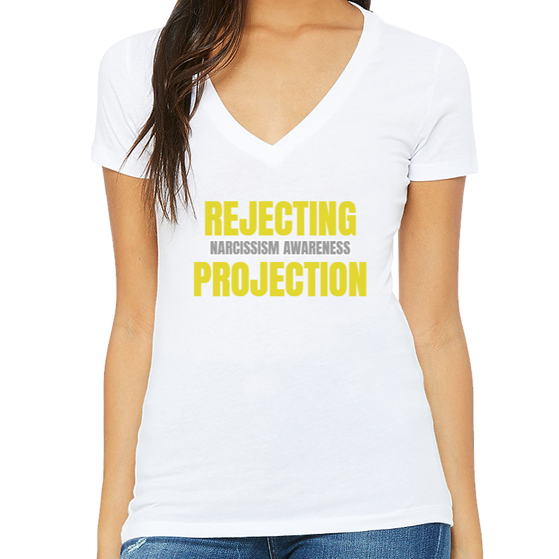 TEEK - Rejecting Projection Narc Aware V-Neck Tee TOPS TEEK White S 
