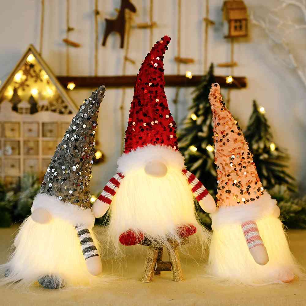 TEEK - Sequin Light-Up Faceless Gnome Decor HOME DECOR TEEK Trend   