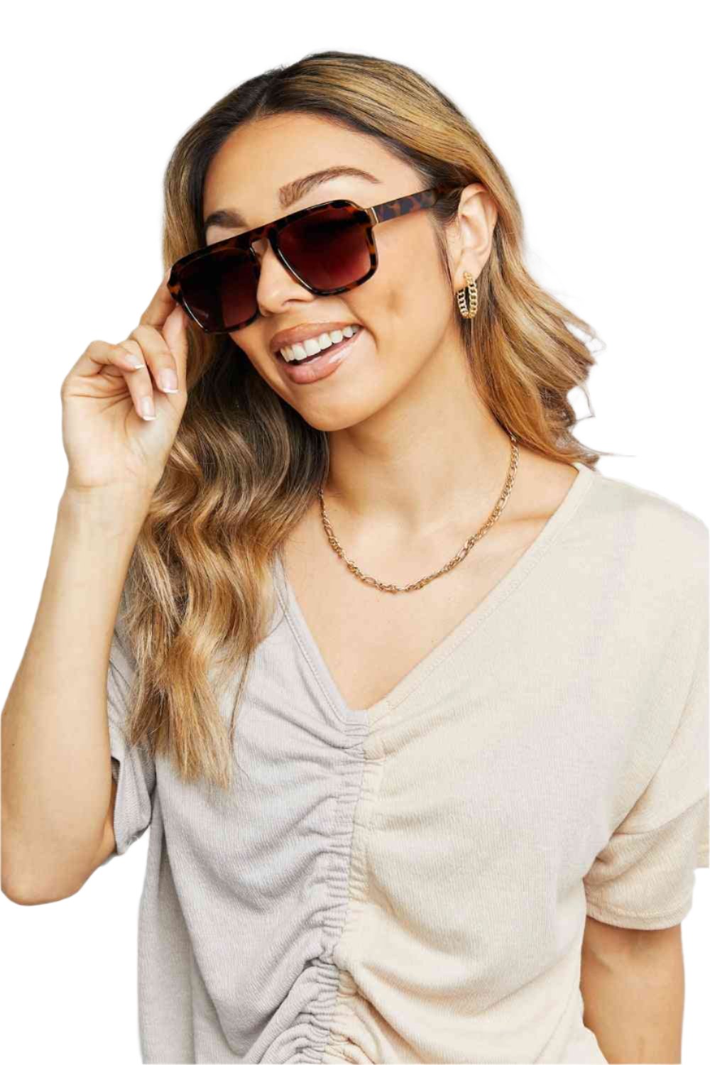 TEEK - Ochre Tortoiseshell Square Sunglasses EYEGLASSES TEEK Trend   