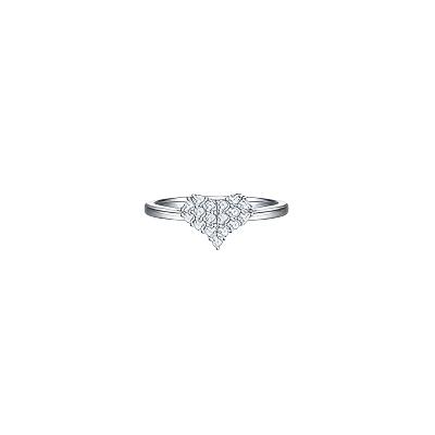 TEEK - Moissanite 925 Ss Heart Ring JEWELRY TEEK Trend   