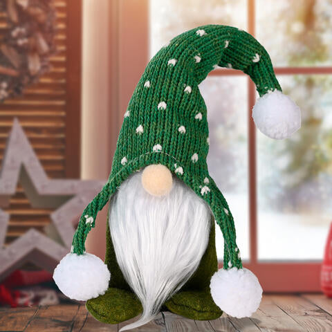 TEEK - Pom-Pom Trim Faceless Gnome HOME DECOR TEEK Trend Mid Green  