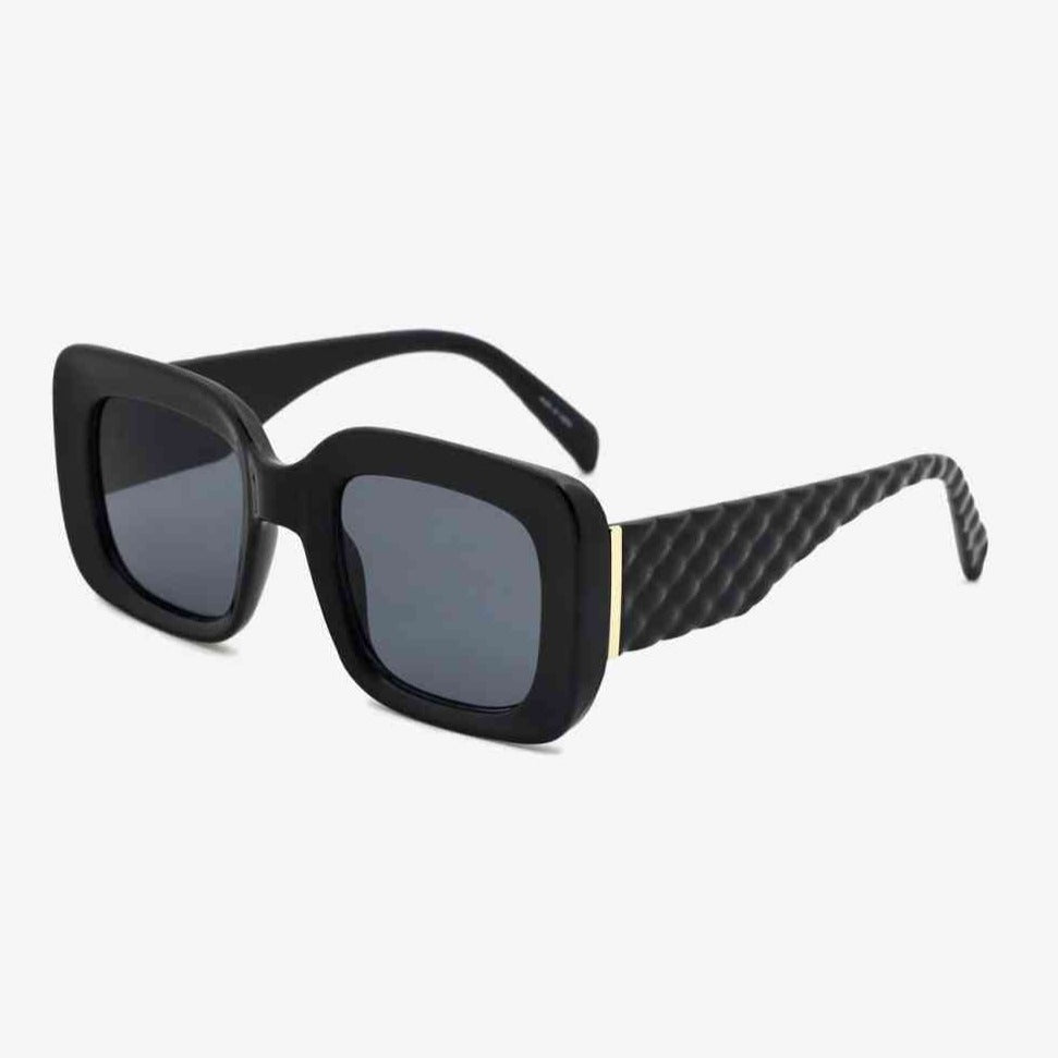 TEEK - Square Slender Line Sunglasses EYEGLASSES TEEK Trend Black  