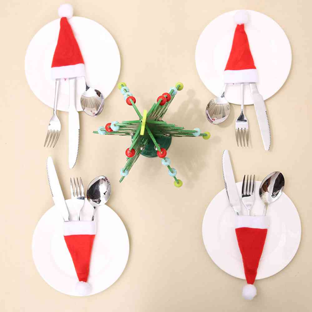 TEEK - 20-Piece Christmas Hat Cutlery Holders HOME DECOR TEEK Trend   