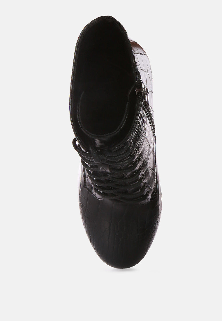 TEEK - Croc High Heel Platform Boots SHOES theteekdotcom   