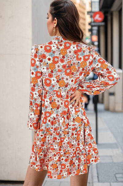 TEEK - Floral Balloon Sleeve Dress DRESS TEEK Trend   