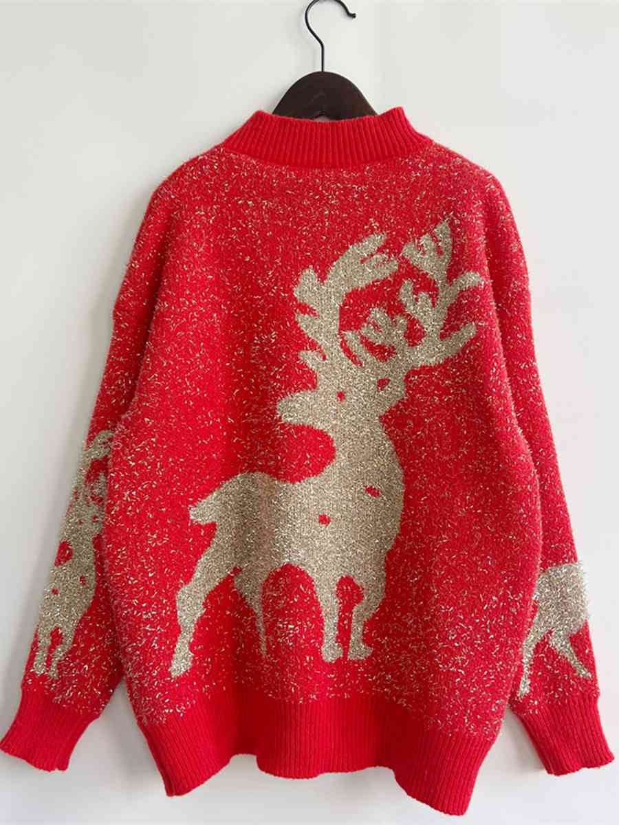 TEEK - Christmas Red Round Neck Sweater SWEATER TEEK Trend   