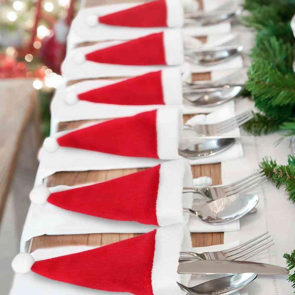 TEEK - 20-Piece Christmas Hat Cutlery Holders HOME DECOR TEEK Trend   