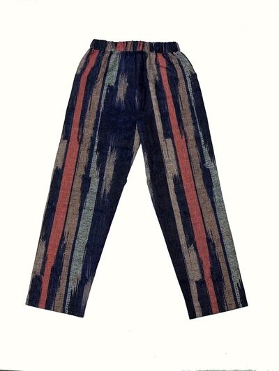 TEEK - Striped Pocketed Elastic Waist Pants PANTS TEEK Trend   