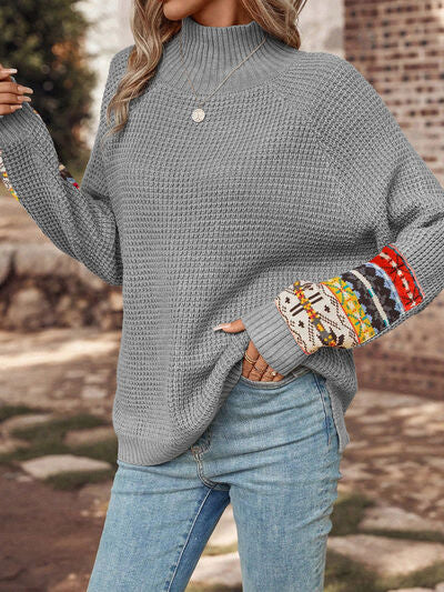 TEEK - Cute Cuff Turtleneck Slit Sweater SWEATER TEEK Trend   