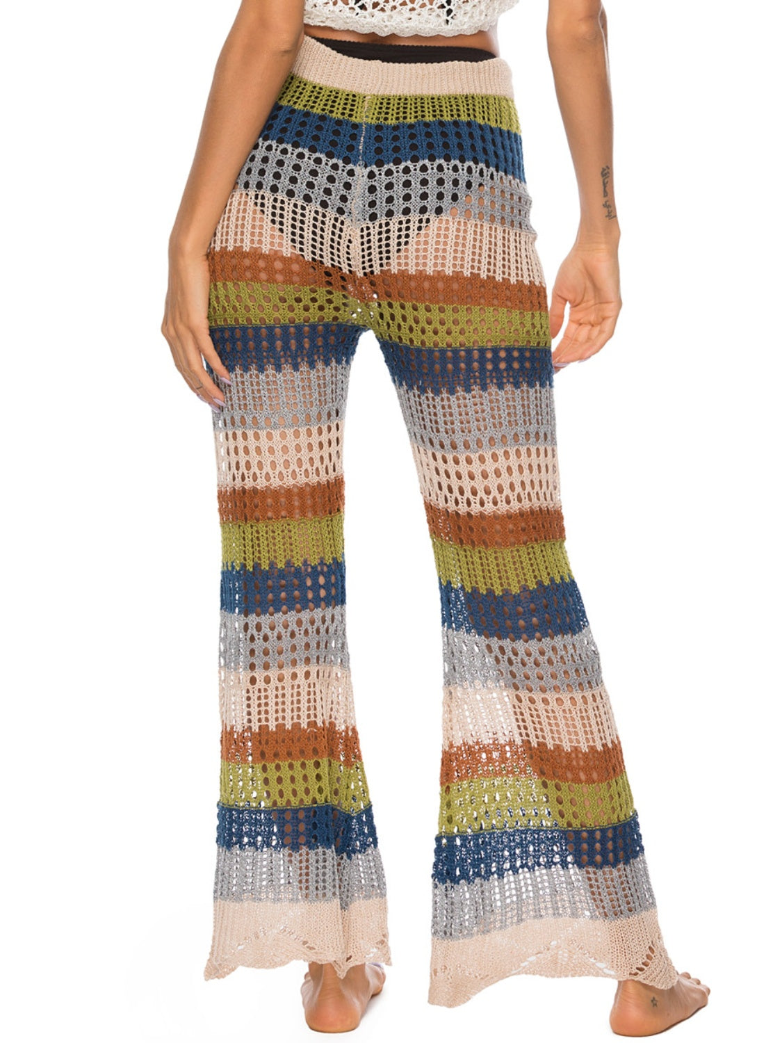 TEEK - Multicolored Drawstring Knitted Contrast Swim Pants SWIMWEAR TEEK Trend   