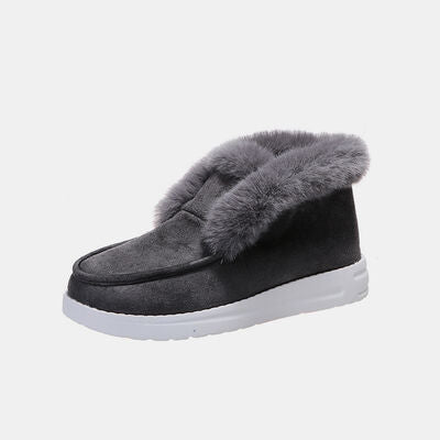 TEEK - Furry Suede Snow Boots SHOES TEEK Trend Charcoal 36(US5) 