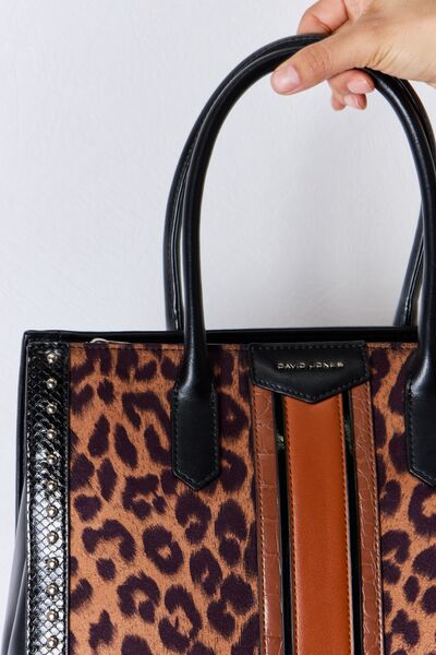 TEEK - DJ Leopard Contrast Rivet Handbag BAG TEEK Trend   