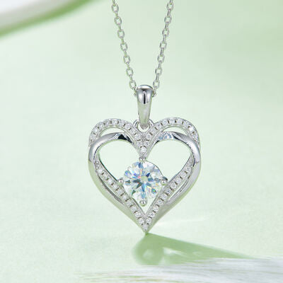TEEK - 1.2 Carat 925 SS Heart Necklace JEWELRY TEEK Trend Silver  
