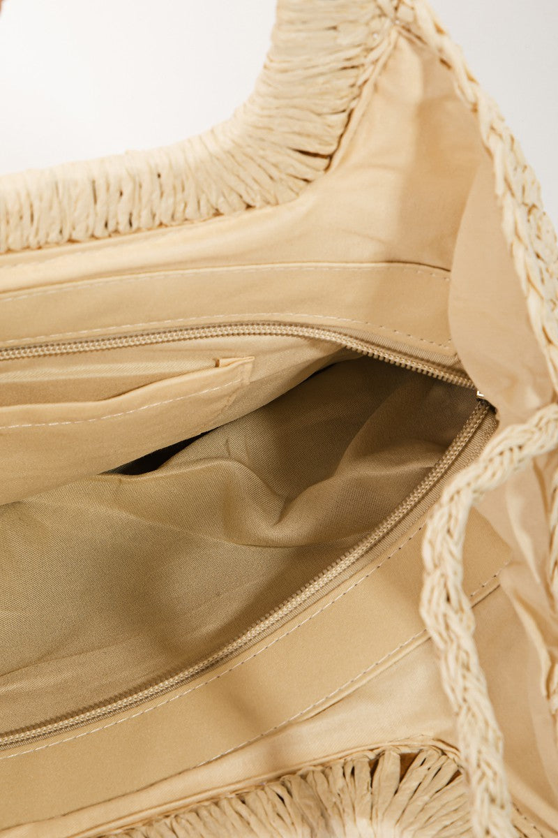 TEEK - Orange Fame Color Block Double-Use Braided Tote Bag BAG TEEK Trend   