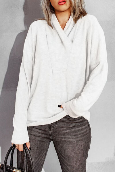 TEEK - Darling Dropped Shoulder Long Sleeve Sweater SWEATER TEEK Trend White S 