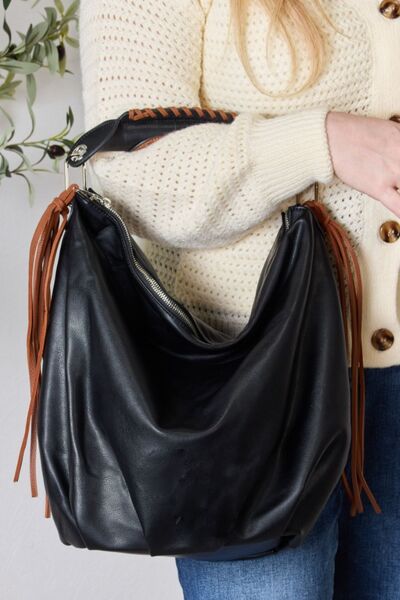 TEEK - Friend Fringe Contrast Handbag BAG TEEK Trend BLACK  