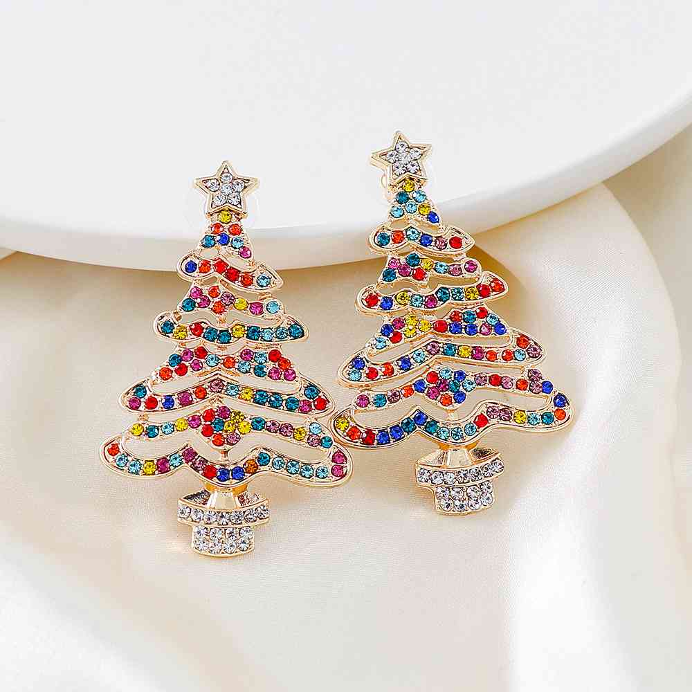 TEEK - Rhinestone Christmas Tree Earrings JEWELRY TEEK Trend   