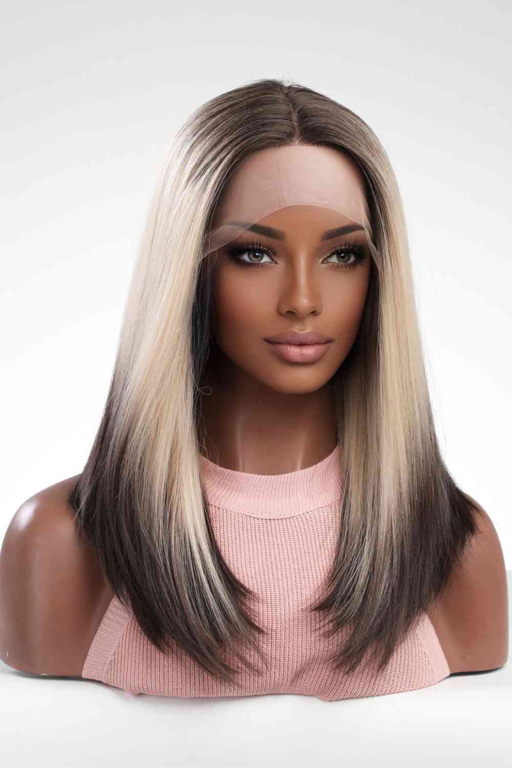TEEK - Blonde/Brown Lace Front Synthetic Straight 16" Wig HAIR TEEK Trend   