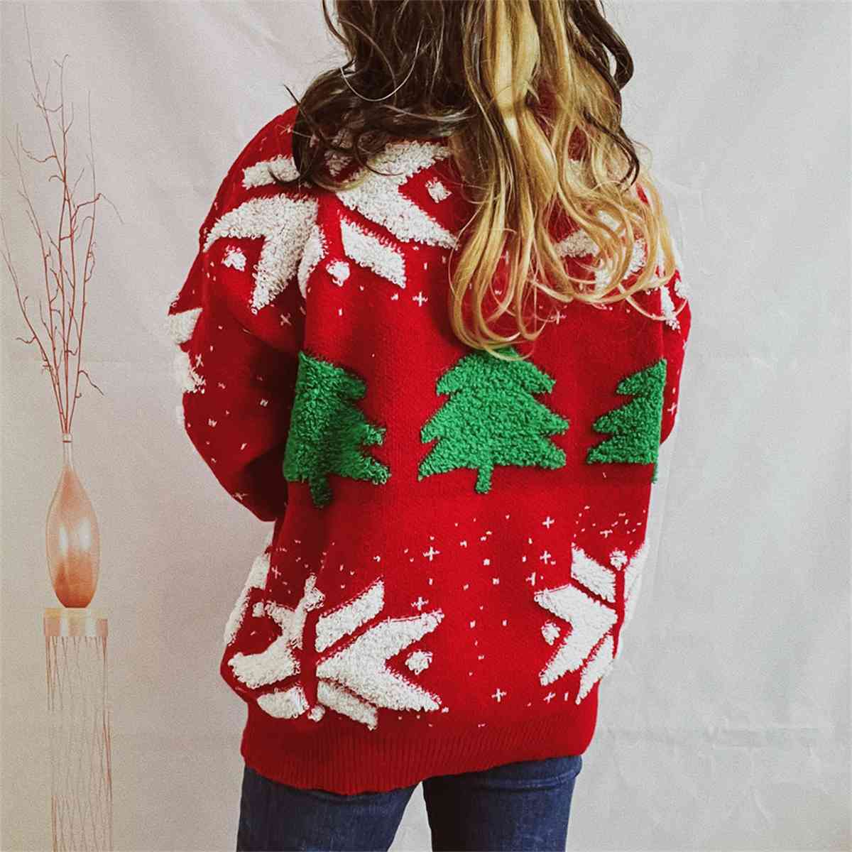 TEEK - Snowflake Long Sleeve Sweater SWEATER TEEK Trend   