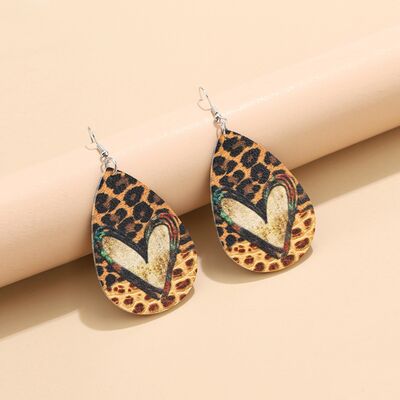 TEEK - Leopard Teardrop Heart Earrings JEWELRY TEEK Trend   