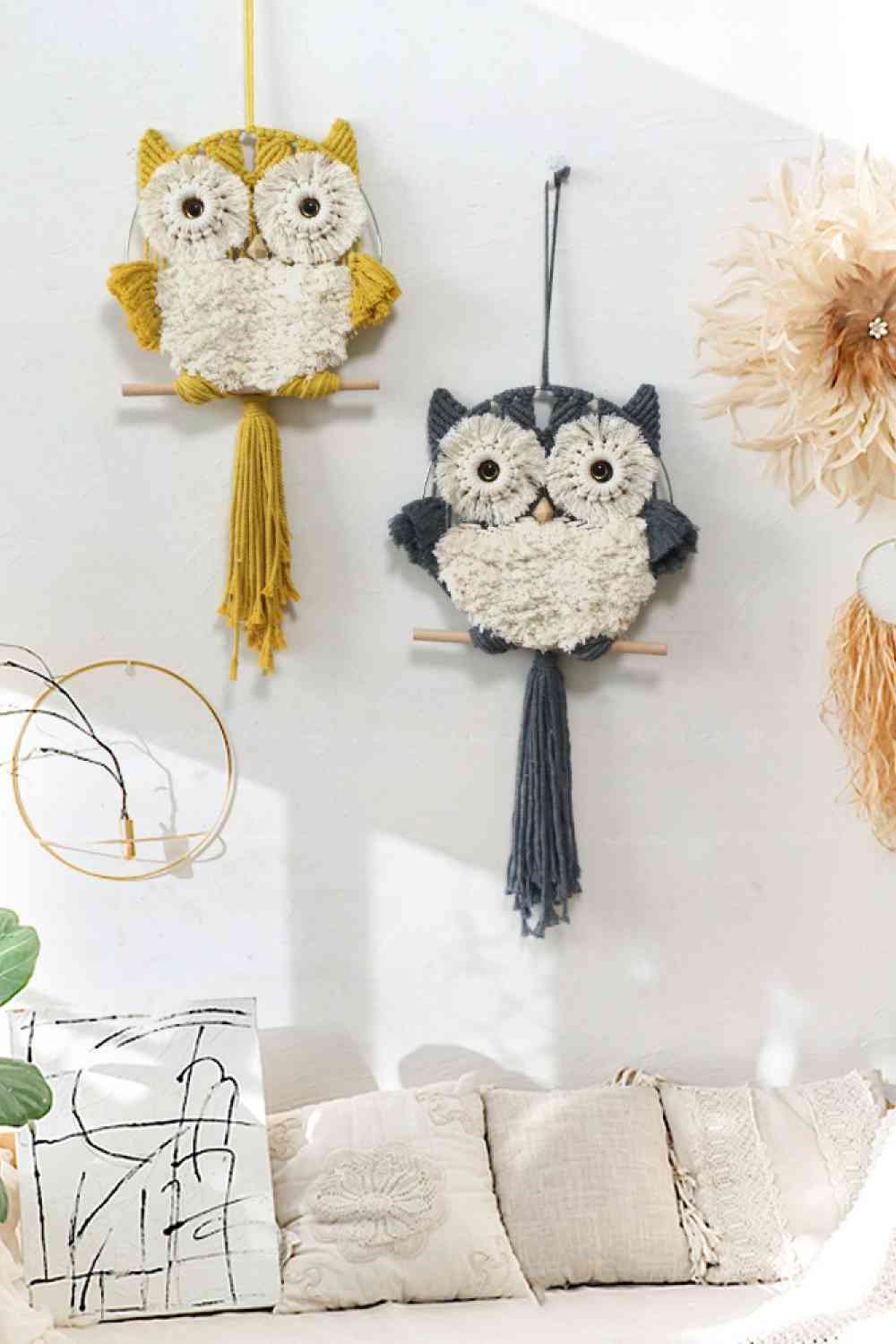 TEEK - Hand-Woven Tassel Owl Macrame Wall Decor HOME DECOR TEEK Trend   