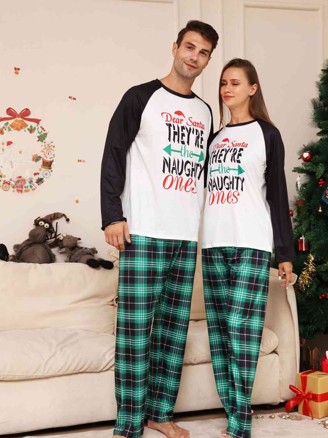 TEEK - Full Size Christmas Top and Plaid Pants Set SLEEPWEAR TEEK Trend   