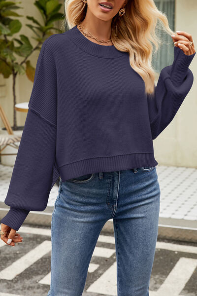 TEEK - Round Neck Angle Sweater SWEATER TEEK Trend Navy XS 