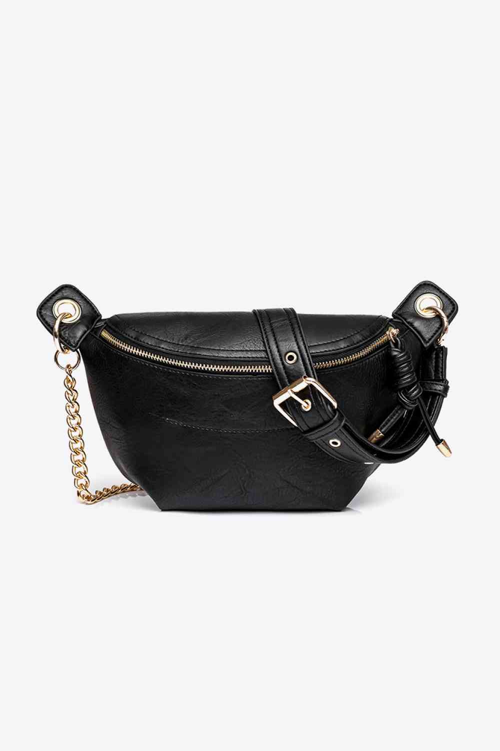 TEEK - PU Leather Chain Strap Crossbody Bag BAG TEEK Trend Black  