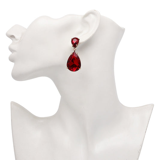 TEEK - Red Eardrop Earrings JEWELRY TEEK   