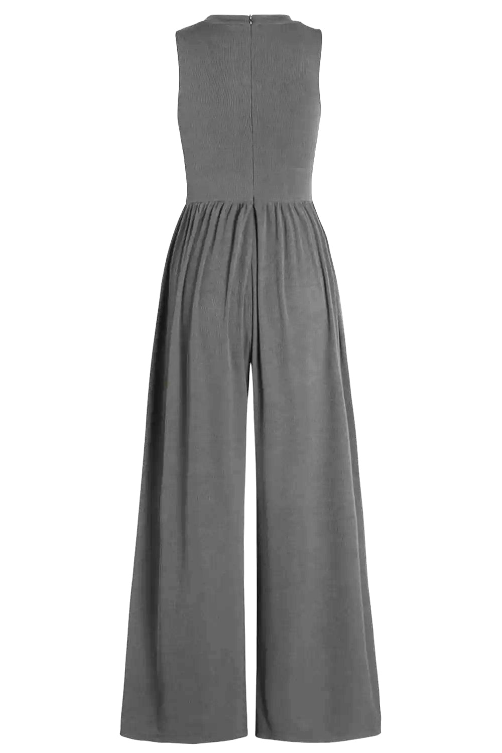 TEEK - Charcoal Sleeveless Pocketed Jumpsuit JUMPSUIT TEEK Trend   