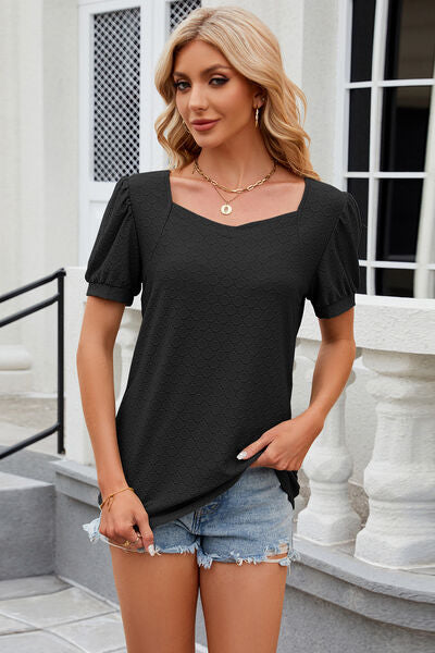 TEEK - Eyelet Short Sleeve Top TOPS TEEK Trend   