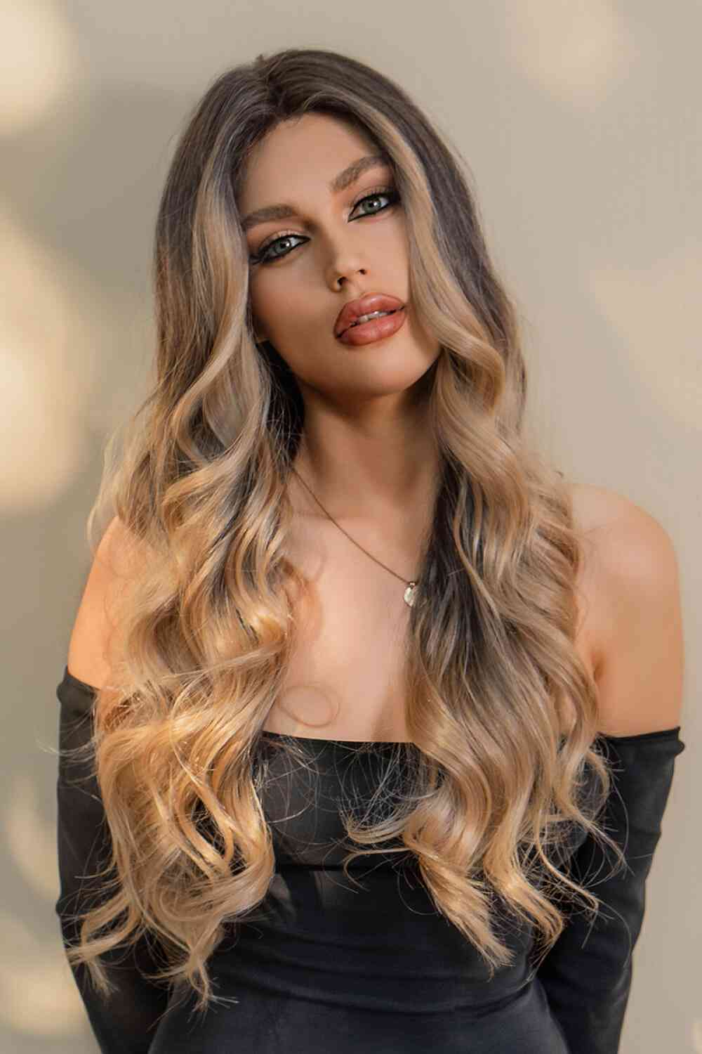 TEEK - Brown/Caramel Balayage Lace Front Synthetic Wave 26" Wig HAIR TEEK Trend   